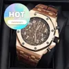 AP Casual Wrist Watch Royal Oak Offshore Series Mens Watches 42mm Diameter Precision Steel 18K Rose Gold Gentleman Casual Watch 26470or.OO.A099CR01