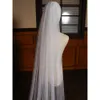 V875 Mariage Cathedral Bridal Veil Tulle Perles à une couche LG Brides Veil blanc Femmes Mariage Acmérides K5Z8 #
