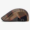 Berets 2024 Männer Baskenmütze Mütze Erwachsene Herbst Britische Vintage Sboy Hüte Für Frauen Maler Schirmmützen Mode Lässig Plaid Vorwärts Hut