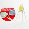 2024 1 Paar Essstäbchen für Sushi -Baby Kinder Cartoon Food Sticks Einfache Lernen Lerntraining Helfer Gerichte Dinner Spiel Küche Tools für Baby Sushi Sticks