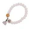 Brins de perles brins naturel Bodhi enfant Bracelet femme Niche Design racine blanche bouddha perles chapelet calcédoine Lotus Pod Drop Delive Ot5J3