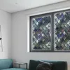 Fensteraufkleber, Mosaik-Fensterflügel, mattierte Folie aus strapazierfähigem PVC-Material, statisch haftender Glasaufkleber, nicht klebend, bietet gute Eigenschaften