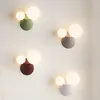 Lampa ścienna kremowa wiatr LED Sconce Cactus Globe Globe do salonu sypialnia sypialnia nocna studium jadalni światło dziecięce