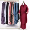 Casual Dresses Loose Robe Skirt Set Elegant Women's With Drawstring Waist Pleated Design Traditional Middle For Conservative