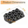 Bakvormen 2-pack Mini Muffin Cheesecake Pan met verwijderbare bodem 12 holtes anti-aanbak cupcake