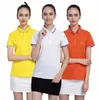T-shirt d'été Logo brodé Vêtements de travail de groupe Polo Chemise culturelle Chemise publicitaire Supermarché Lait Thé Boutique Salopette c0JY #