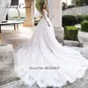 Ashley Carol Hochzeit Dr 2024 Romantische Sweethear LG Sleeve Princ Braut Perlen Spitze Applikationen Kathedrale Vestidos de Novia m0w9 #