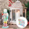 Decoratieve beeldjes houten notenkraker poppende bureaublad desktop kerstnotenkrakers decor xmas ornament tuin werk het cadeau