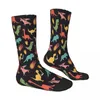 Men's Socks Pizza Dinos Male Mens Women Autumn Stockings Printed