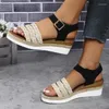 Sandali con plateau Tacchi alti Scarpe con zeppa da donna 2024 Pantofole da spiaggia estive da passeggio Décolleté firmati Zapatos femminili Scivoli