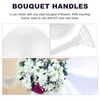 Flores decorativas 2 conjuntos de buquê Material de buquê Bride Floral Handles Lace Total Top Tolders Flower Stalk Fantasmas de casamento