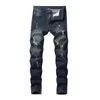 Mens Jeans skinny strappati Dritto Hip Hop Jeans casual di alta qualità 2023 Pantaloni elastici in denim coreano Versi Pantaloni classici nuovi d6tW #