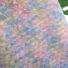 Tecido 90*130cm 3d bordado rosa flor malha tecido diy cortina casamento tule vestido roupas tecidos de renda líquida para costura artesanal