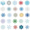 Gift Wrap 50/100Pcs INS Novelty Christmas Decor Snowflakes Stickers PVC Waterproof Decals For Kids Boys Girls Toys Gifts