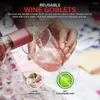 Bols Verre à vin en plastique transparent recyclable - Gobelet incassable Gobelets réutilisables jetables pour dessert au champagne 20 pièces