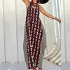 カジュアルドレスエレガントなOネックノースリーブボータンクドレス女性ファッションパターンプリントプルオーバーパーティーサマードレープルーズ