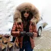 Mulheres Fi Fur Hooded Jacket Winter Warm Coat Slim Fit Wadded Parka Down Coat Lg Coat Outwear b4YD #
