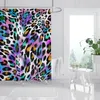 Tende da doccia Tenda in tessuto leopardato Farfalla Pittura artistica Bagno Bagno impermeabile Cortinas De Ducha Bano