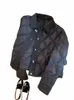 2024 Fi solide décontracté rhomboïde épaissir chaud femmes Parkas hiver simple boutonnage Vintage vestes Y2K tout Match manteaux amples r3p7 #