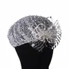 Französisch Pailletten Sanfte Hochzeit Hut Headdr Tea Party Hut Fascinator Braut Haar Ornament Hochzeit Haar Accories t7Q3 #