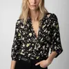 Saias 2024 Primavera Floral Impresso Viscose Tecido Midi Saia para Mulheres / Meio Cardigan Blusa Mulheres Camisas / Mini Vestido