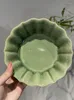 Bandejas de chá ameixa celadon vintage latão pote portador placa bolha seca estilo chinês pétala frutas suporte bandeja armazenamento água