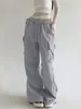 Pantalon Femme CHQCDarlys Femmes S Baggy Cargo Cordon Taille Parachute Solide Couleur Pantalon Décontracté Trackpants Y2K Vêtements