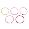 Bracelets de cheville Salircon 5pcs Boho Acrylique Rocaille Perle Chaîne de cheville Femme Plage Multi Couche Riz Perlé sur les pieds Été Sexy Bijoux de corps