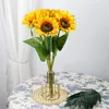 Decorative Flowers Artificial Sunflowers Fake Bouquet Festival Present Room Home