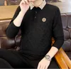 high quality designer polo shirt long sleeve embroidery brand polos luxury men tshirt tee