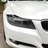 Bowls For 3-Series E90 E91 320I 330I 2005-2012 Front Headlight Cover Garnish Strip Eyebrow Trim Sticker Glossy Black