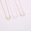 Ihålig kärlekshjärta halsband tre hänge kombination halsband för flickor till kvinnor guld silver rose tre färg valfritt2694