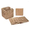 Laundry Bags Of 2 Handmade Twisted Wicker Baskets With Handles (Natural)