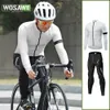 Chaquetas de ciclismo WOSAWE Ciclismo Jersey Conjunto para hombre Ciclismo transpirable reflectante Tops de manga larga de secado rápido Camiseta de bicicleta MTB Bike 5D Pantalones acolchados 24329