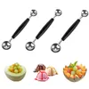 Utensili per gelato Acciaio stalinista Double-End Melon Baller Scoop Cucchiaio di frutta Sorbetto Strumento di cottura Accessori da cucina Gadget Drop Delive Ot7Ch