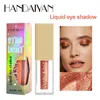 HANDAIYAN fard à paupières liquide 12 couleurs paillettes miroitant imperméable à l'eau durable Pigment métallique satiné maquillage pour les yeux