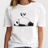 ny panda härlig söt t-shirt klädkarto grafisk tryck kort ärm fi casual plus size t shirt kvinnor v2st#