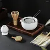 Zestawy herbaty tradycyjne garnitury matcha z zrzutem jaja ceramiczna jajka bita herbaty łyżka maccha proszek kompaktowy pudełko prezentowe