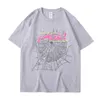 Male and female T-shirt singer YoungThug Sp5der spider web print loose casual niche trendy brand couple pure cotton street trendy brand T-shirt