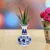 Vaser blå och vit porslin vasblommor för arrangemang vintage hem keramisk potten torkad keramik dekorativ växt