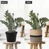 Boho Cotton Woven Rattan Bag Plant Basket Pott But Laundry Assory Toy Organizer Home Decoration Attracts Wicker 240318