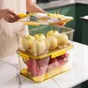 Storage Bottles 1Pc Food Box With Time Recording Lid Fridge Serving Tray Airtight Container Bpa Free Bread For Kitchen