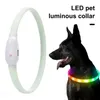 Dog Collars Night Walk Safety Pet Collar Cut-to-fit Rainproof Led Adjustable Size Flashing Modes For Dogs