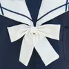 Korta ärmar Skoluniform Girl Sailor Dr Navy Blue Pleated kjol unifores JAPAIS Koreanska kostymer för tjej full uppsättningar 73tg#