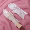 high Quality White Short Lace Hollow Tulle Gloves All Finger Women's Wedding Dr Party Accories 80dh#