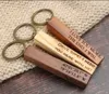 Creative wooden strip key chain beech simple men and women wooden creative key chain gifts