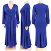 plus Size Bodyc Elegant Dr Female V Neck Pleated Clothing Luxury Dinner Evening Lg Robe 2024 Spring Women Party Dr S5iI#