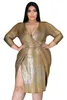 3XL 4XL 5XL Hiver Plus Taille Dres Femmes Tenues Lg Manches V Cou Serpent Impression Club Sexy Dr Gros Dropship C8jN #