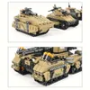 Presente de brinquedo de montagem de bloco de construção da série modelo de tanque, um item obrigatório para entusiastas militares com 1028 peças.