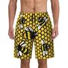 Pantalones cortos para hombre Traje de baño Panales de abeja Fondo brillante Gimnasio Verano Fresco Clásico Playa Pantalones cortos Estampado Surf Secado rápido Bañador